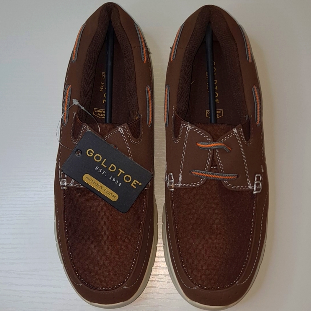 NWT Mens Memory Foam Boat Shoes